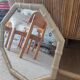 Octagonal mirror 70-80 years 62x62cm