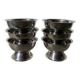 6 coupelles en inox