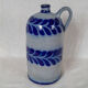 Blue stoneware bottle from Alsace, Schmitter pottery, Betschdorf.