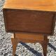 Pair of vintage 50s walnut bedside tables