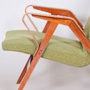Original Mid-Century Green Beech Armchair, Tatra - Pravenec, Czechia, 1950s