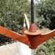 Suspension scandinave teck et opaline 1960