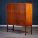 Teak Drum Cabinet with Brass Handle, Denmark, 1960s