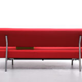 Martin Visser  red sofa day bed 1960s dutch