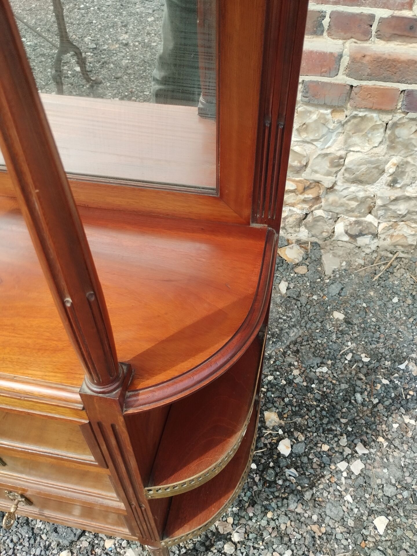 Antique Louis XVI style commode with marble top.