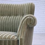 1960s, Danish 2-seater sofa, original furniture velour, beech wood.