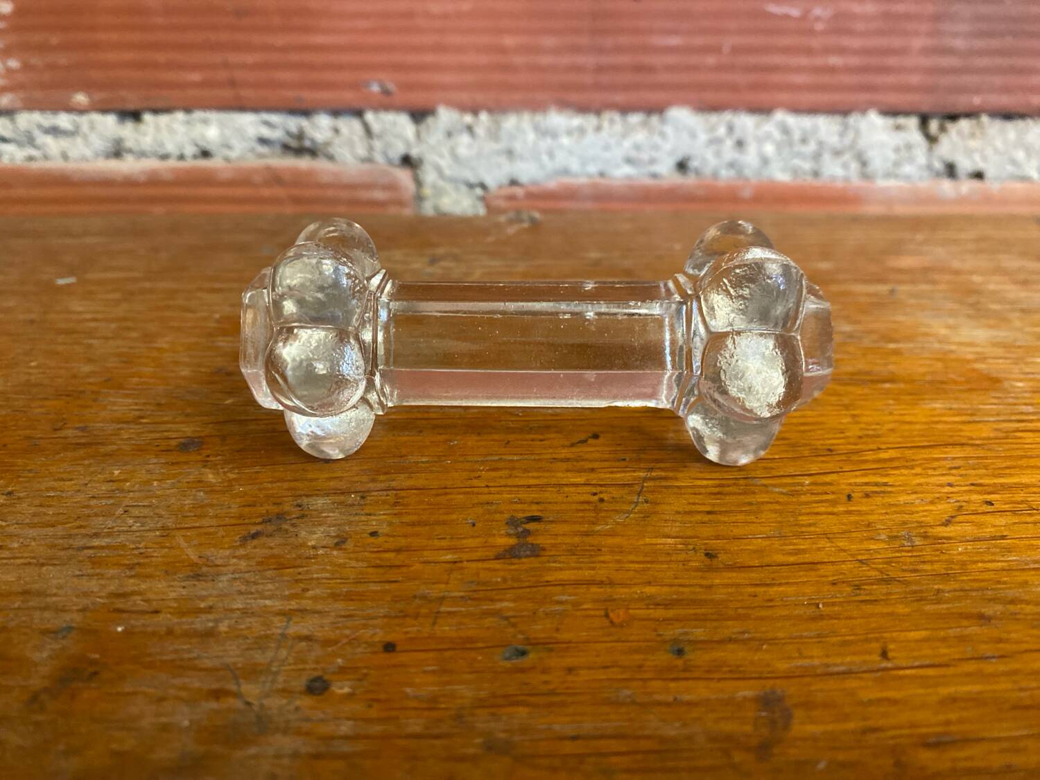 Set of 12 Antique Molded Bubble Glass Knife Rests Vintage Tableware