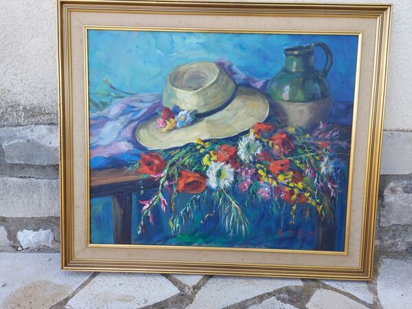 Tableau huile sur toile signé