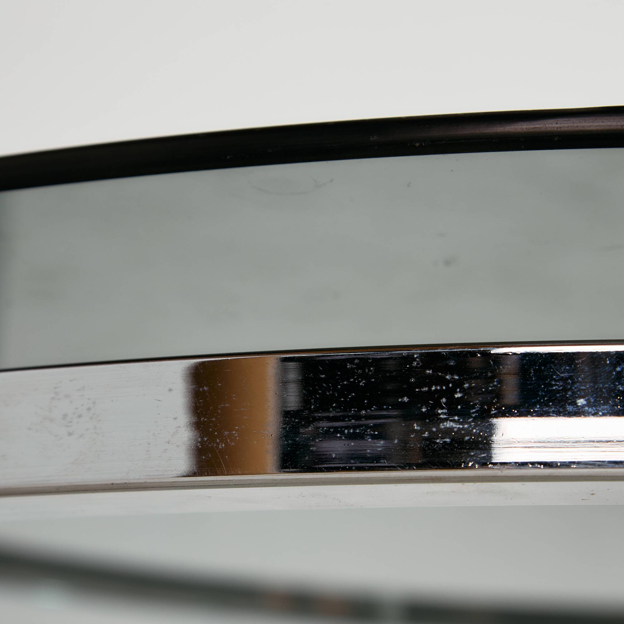 Chrome and glass coffee table