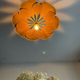 Floral suspension linen and rattan