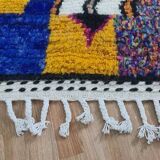 Tapis berbère bohemian en laine fait main 150 X 100 CM