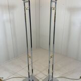 Arte Lumen floor lamps chrome & brass 1970’s, set of 2