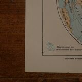 Original lithograph on currents (atmospheric and marine)