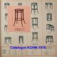 Bar stool curved wood by KOHN 1910, not Thonet