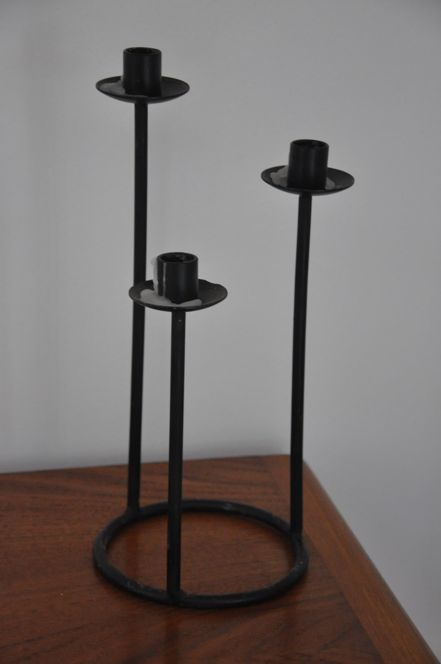Bougeoir, candlestick 3 Scandinavian metal lights