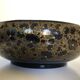 Antique black lacquered wooden coupe with gold decoration - late 19th century