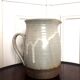 Enamelled sandstone jug signed vintage