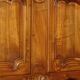 solid walnut wardrobe in Louis XV style