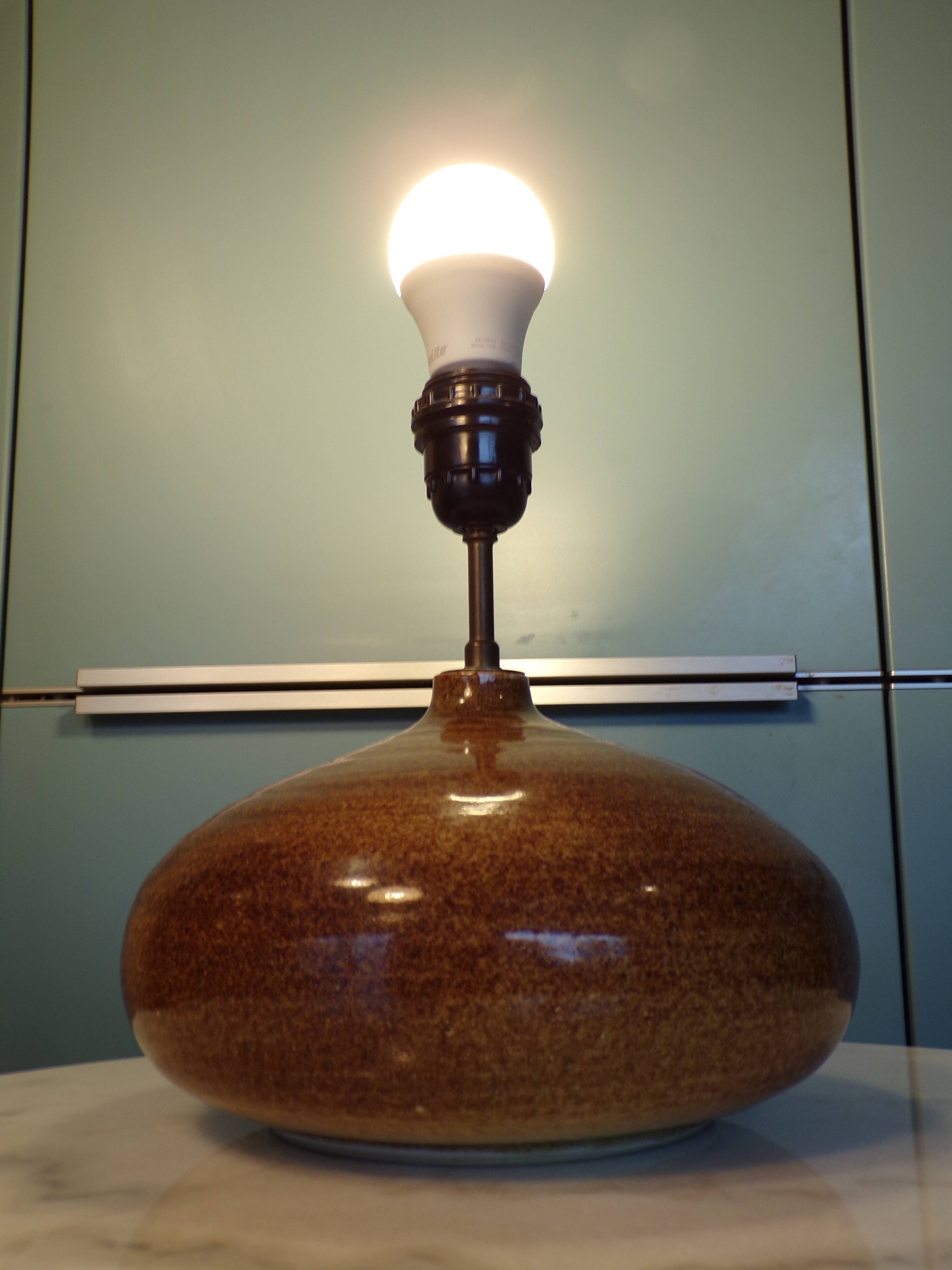 Vintage stoneware lamp base