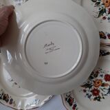 Lot 8 assiettes plates Sarreguemines Marly (2)