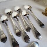 12 large silver-plated metal table spoons by Guildart