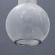 Glass and chrome metal ceiling light, 1970s