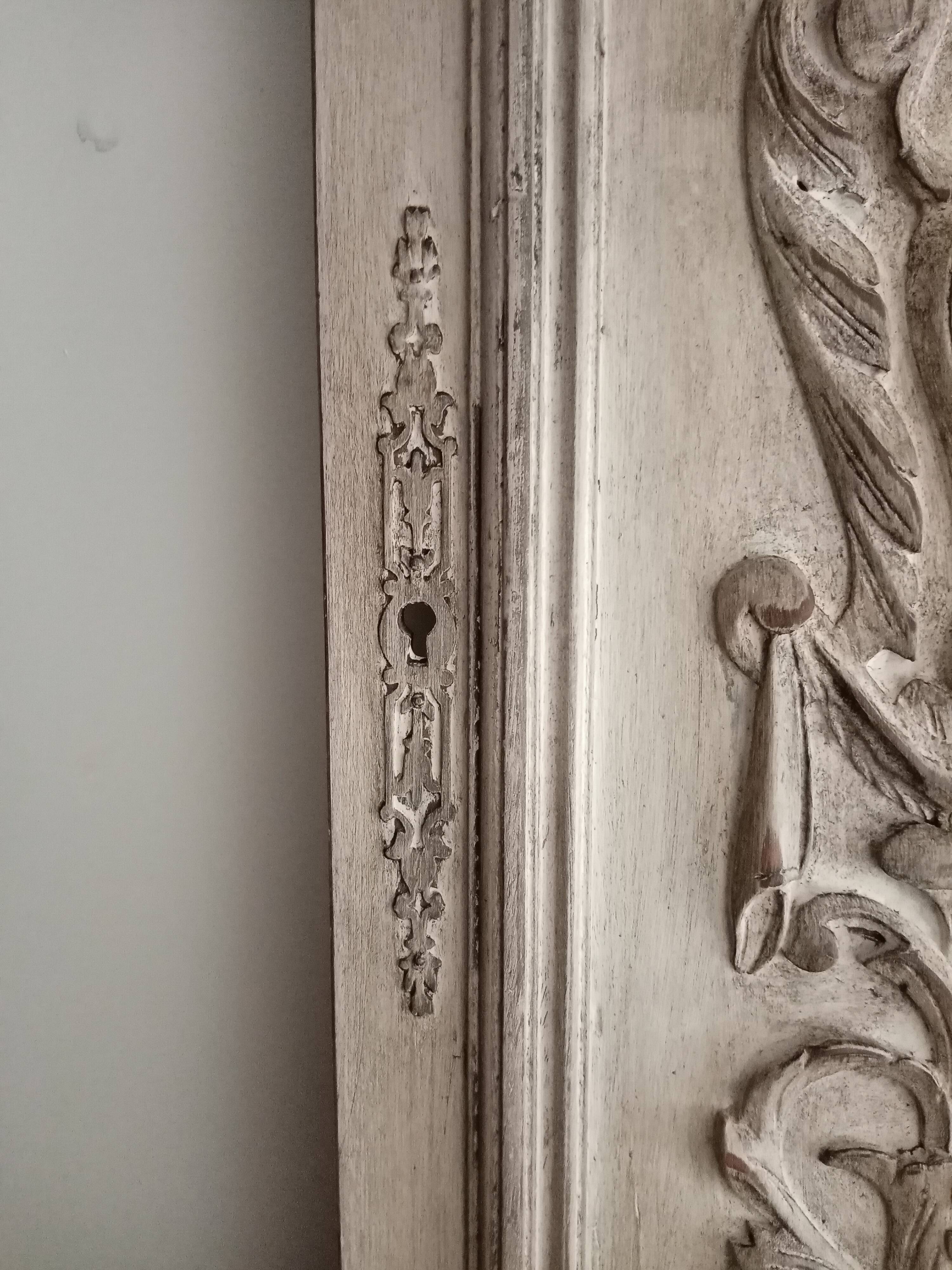 Old patinated door decorative wood room