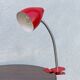 Vintage red hala zeist clamp spot lamp