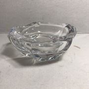 Former grand model Daum crystal ashtray signed France vintage