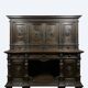 Important Renaissance buffet in solid walnut.