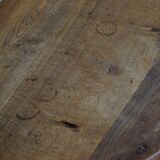 Brutalist oak desk from the mid-century, made in France in the 1950s.