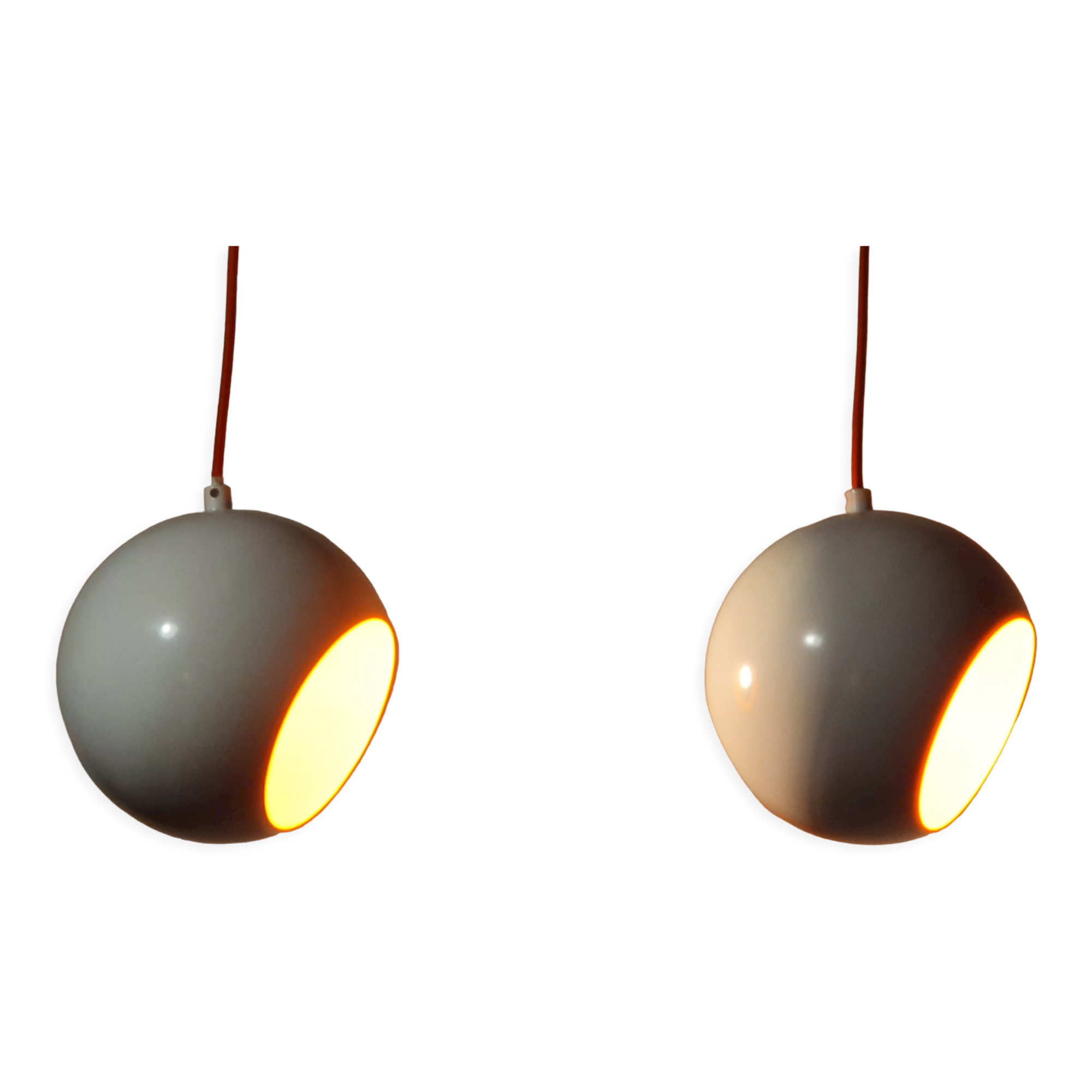 Pendant lamps vintage 70s balls design Mathias