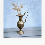 Small engraved brass jug