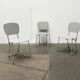 Stackable folding chair in space age style from the mid-century by Armin Wirth for Aluflex, 1960s, set of 3.