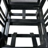 Important Pair Of Black Lacquered Rocking Armchairs Circa 1920 - 30