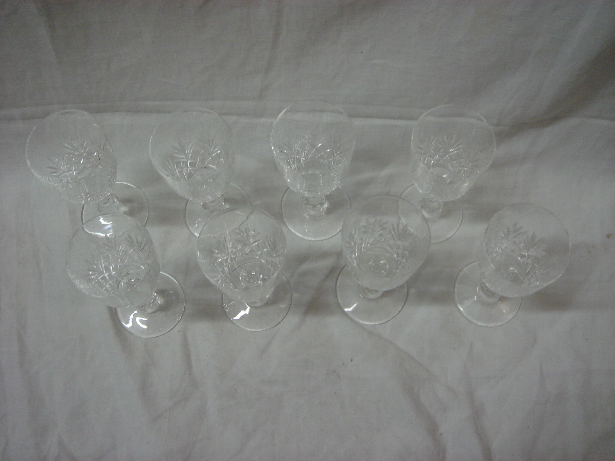 Set of 8 St Louis crystal glasses, Massenet model 1895-1930
