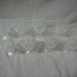 Set of 8 St Louis crystal glasses, Massenet model 1895-1930