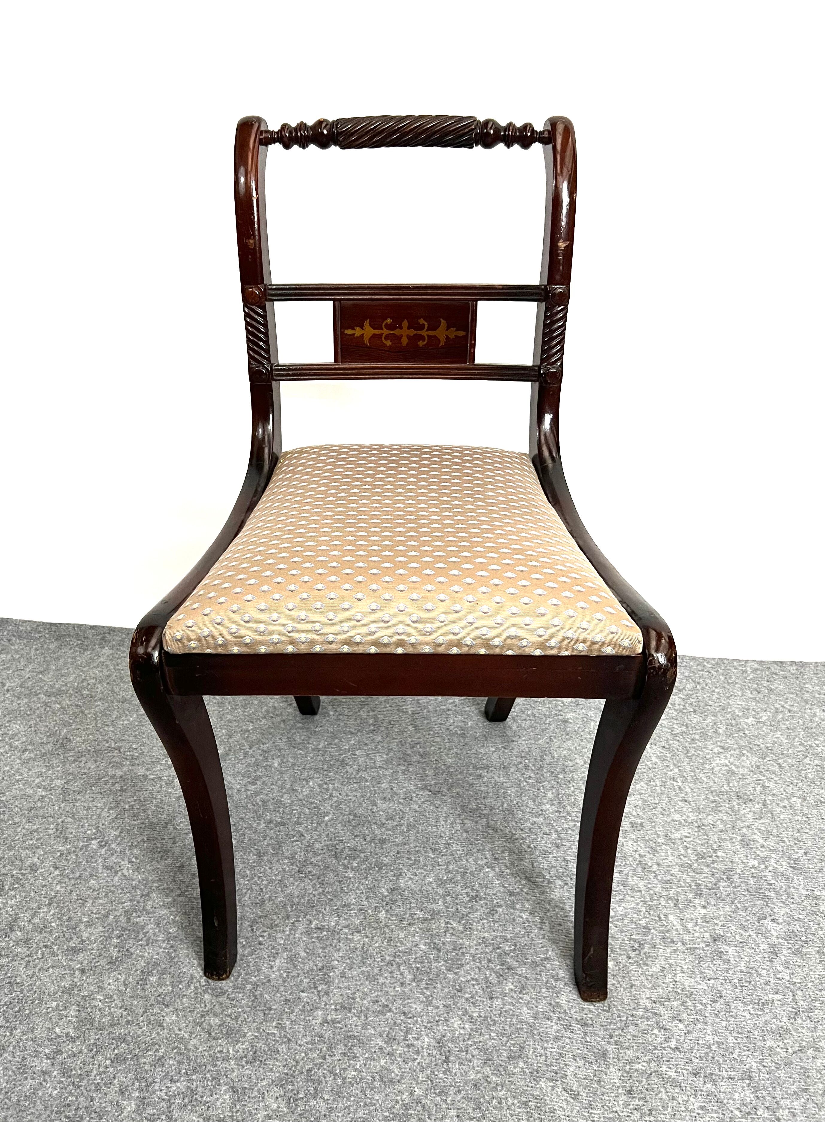4 English style mahogany dining chairs