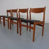 Teak dining chairs by Erik Buch for Od Møbler, 1960s, set of 4.