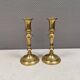 A set of vintage brass candlesticks. Denmark 1960-70s.