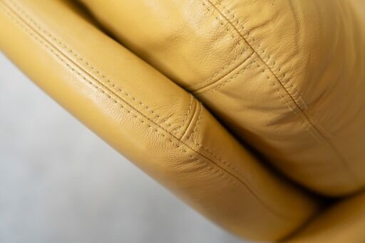 Salon en cuir par Ammainnati et Vitelli pour Brun vintage 1970