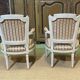 Pair of Louis XV style armchairs from the 1970s in beech.