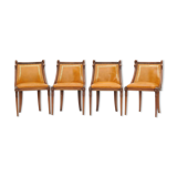 Series of 4 swan neck chairs