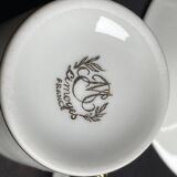 4 Moka Cups and their saucer – Limoges Porcelain