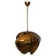 Lampe suspendue vintage en laiton par Louis Weisdorf pour Lyfa, années 1960