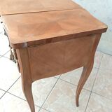 Louis XV style walnut veneer sewing table