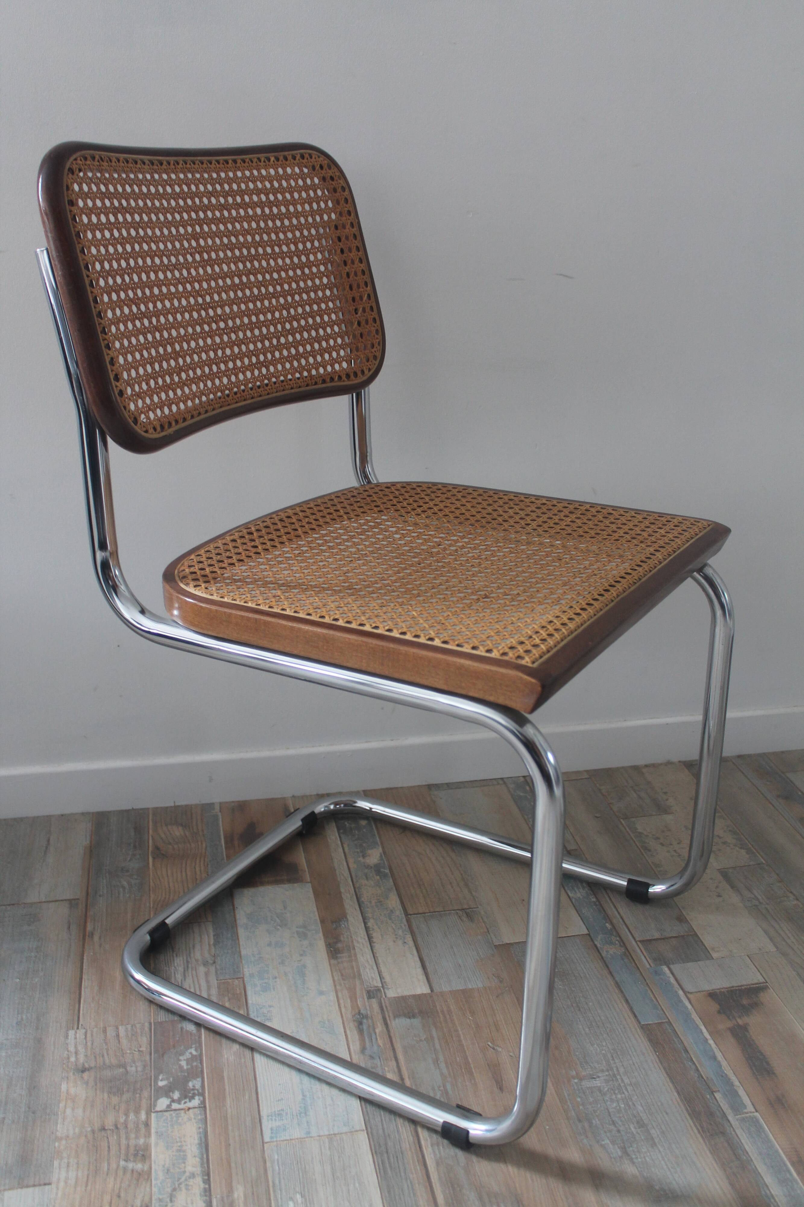 Lot of 6 chairs Marcel Breuer Cesca B32