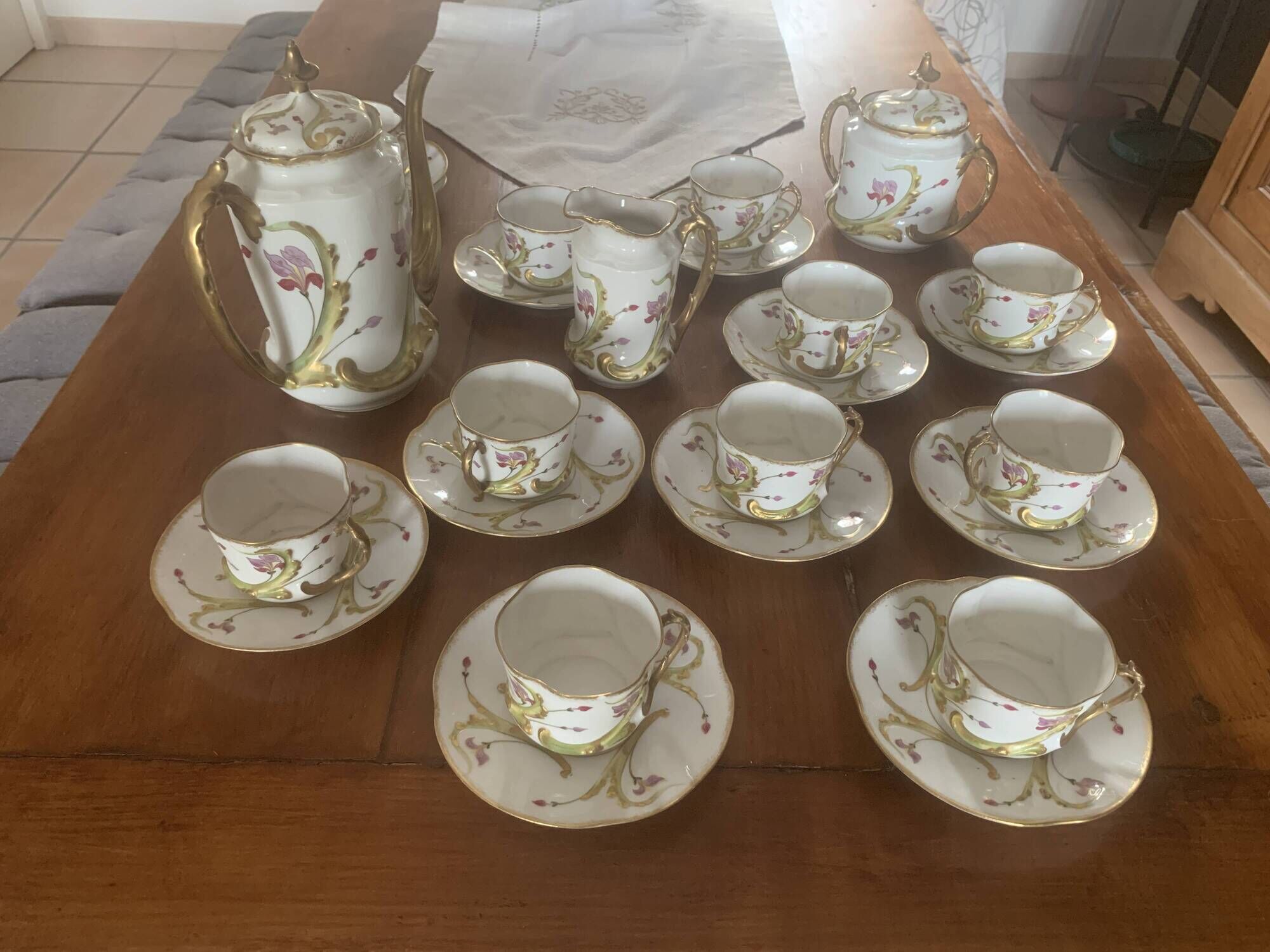 Limoges porcelain coffee service from 1900