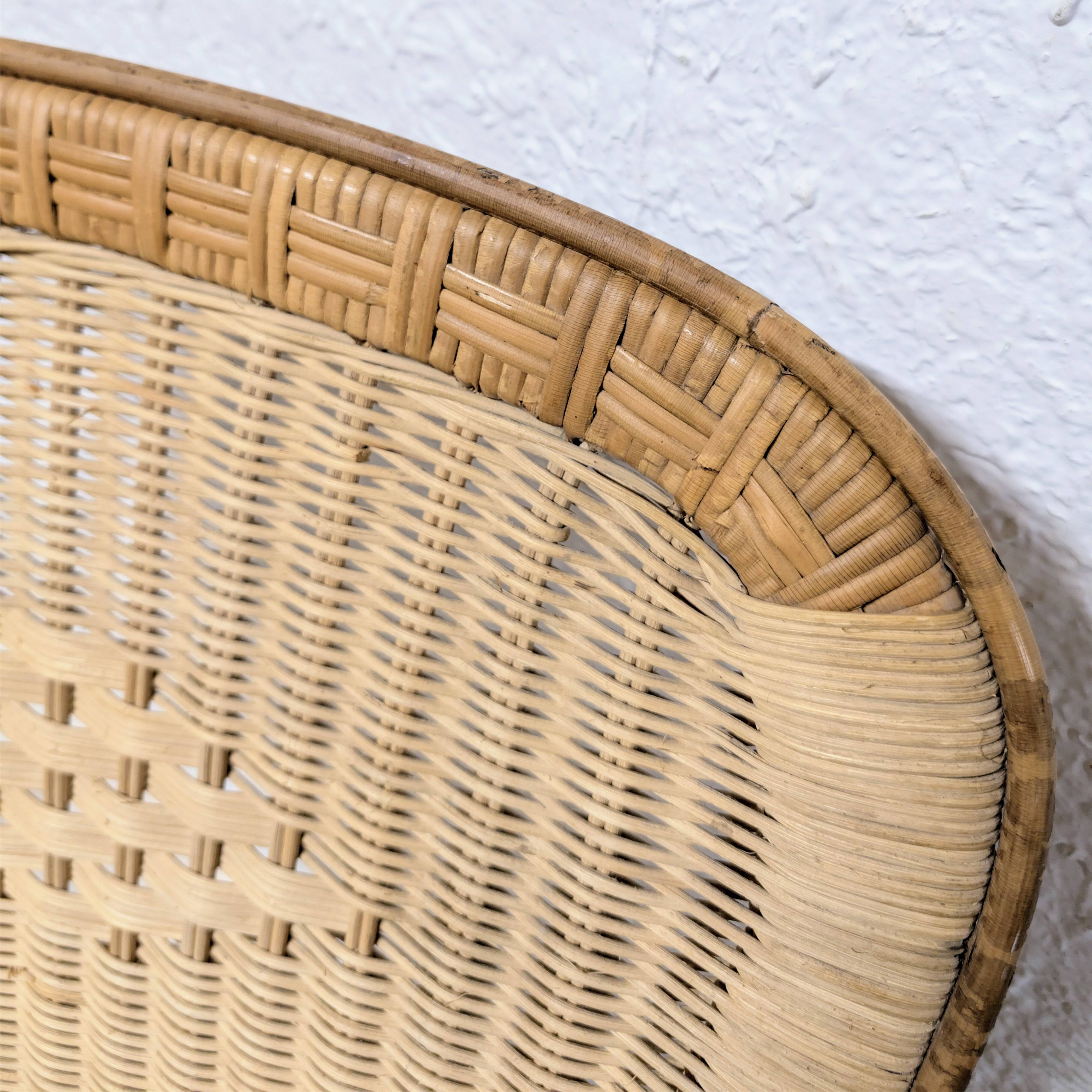 Large rattan armchair