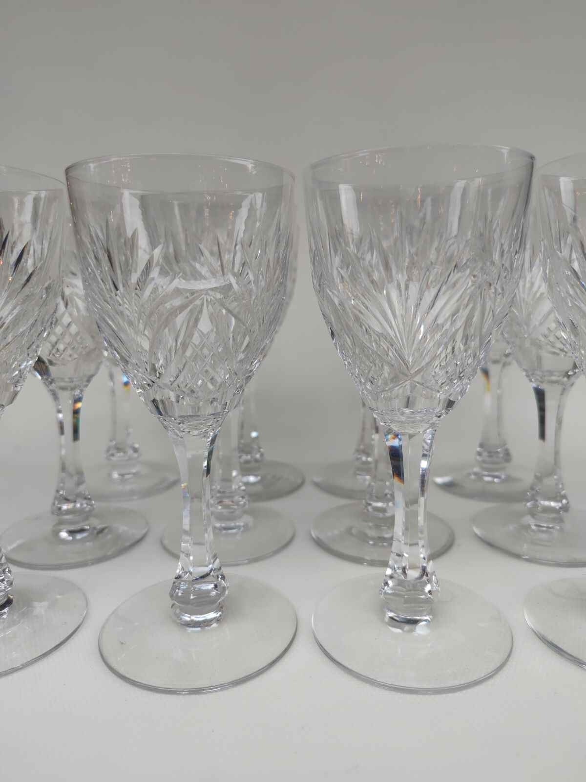 12 large crystal glasses from Saint Louis, 1930s.